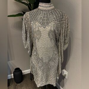 Brand new ASOS edition beaded puff sleeve dress